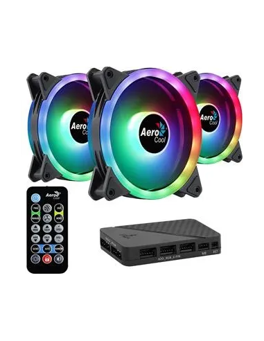 Aerocool DUO12 PRO ARGB Pack 3 Ventiladores 120mm