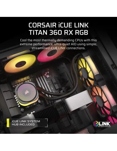 Corsair Titan 360 RX RGB AIO Kit de Refrigeración Líquida 360mm Negra