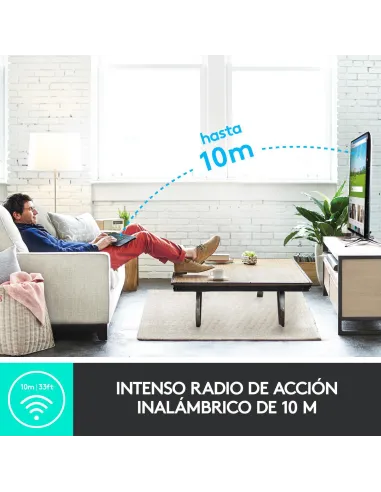 Logitech K400 Plus Teclado Inalámbrico con TouchPad Blanco