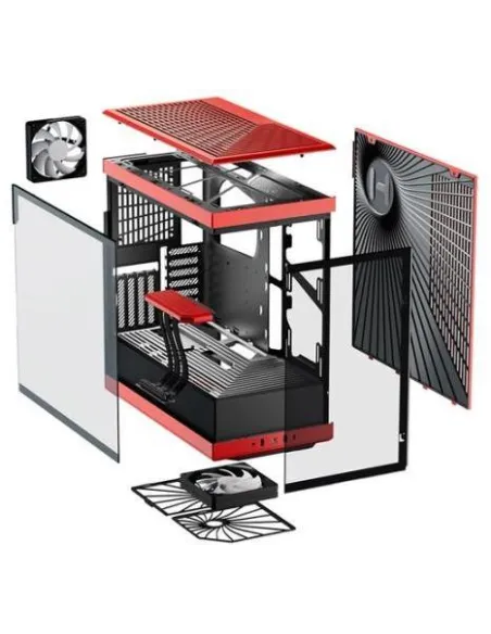 Hyte Y40 Cristal Templado USB 3.0 Roja