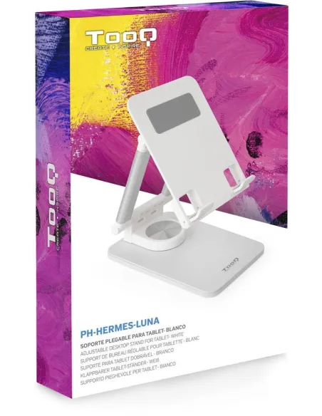 TooQ PH-HERMES-LUNA Soporte de Sobremesa Ajustable para Móvil/Tablet Hasta 12,9" Blanco