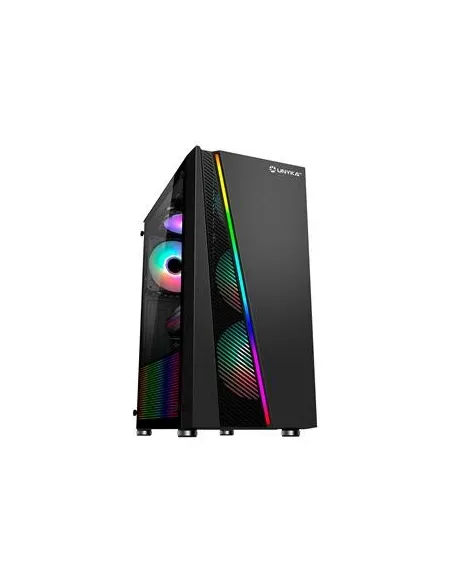 UNYKAch Glayze Caja PC ATX Negra RGB Cristal Templado USB 3.0