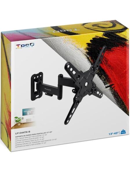 TooQ LP1344TN-B Soporte para Pared Inclinable y Giratorio 13"-43" Máx. 20Kg Negro