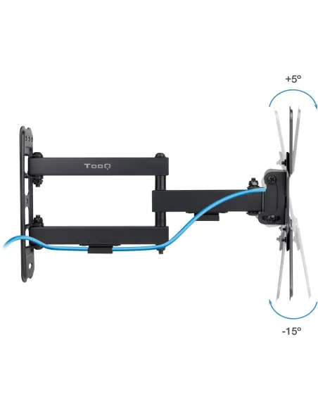TooQ LP1345TN-B Soporte para Pared Inclinable y Giratorio 13"-43" Máx. 20Kg Negro