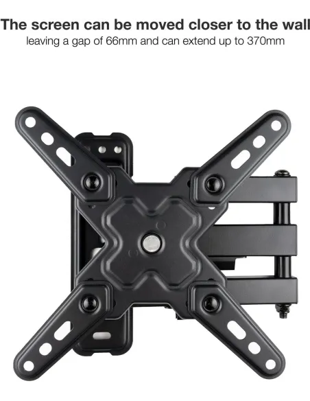 TooQ LP1345TN-B Soporte para Pared Inclinable y Giratorio 13"-43" Máx. 20Kg Negro