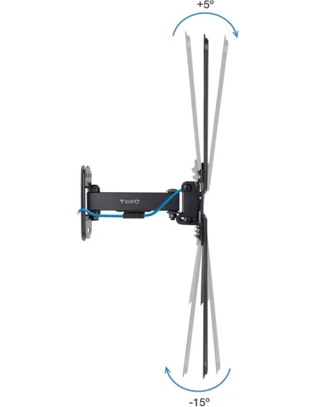 TooQ LP1355TN-B Soporte para Pared Inclinable y Giratorio 13"-55" Máx. 25Kg Negro