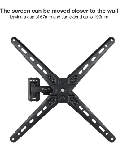 TooQ LP1355TN-B Soporte para Pared Inclinable y Giratorio 13"-55" Máx. 25Kg Negro
