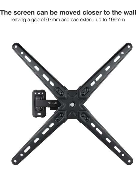 TooQ LP1355TN-B Soporte para Pared Inclinable y Giratorio 13"-55" Máx. 25Kg Negro