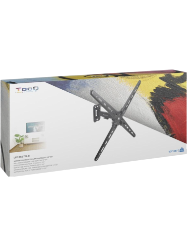TooQ LP1355TN-B Soporte para Pared Inclinable y Giratorio 13"-55" Máx. 25Kg Negro
