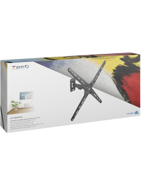 TooQ LP1355TN-B Soporte para Pared Inclinable y Giratorio 13"-55" Máx. 25Kg Negro