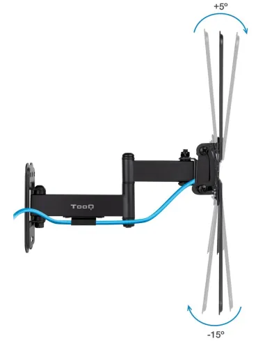 TooQ LP1356TN-B Soporte para Pared Inclinable y Giratorio 13"-55" Máx. 25Kg Negro