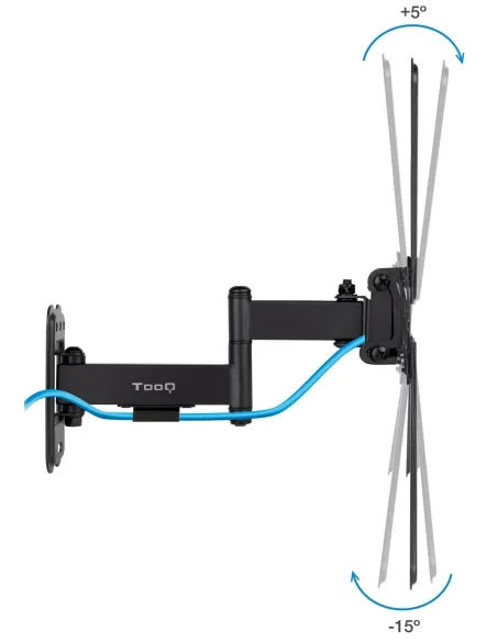 TooQ LP1356TN-B Soporte para Pared Inclinable y Giratorio 13"-55" Máx. 25Kg Negro