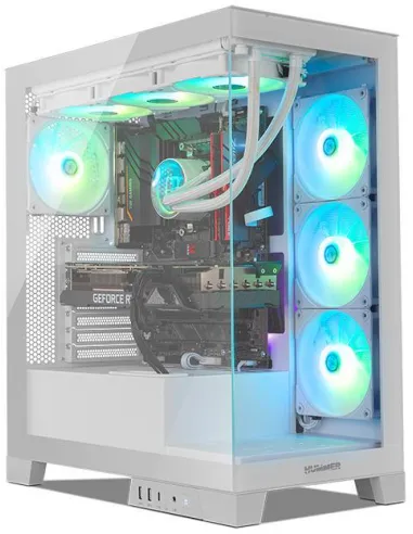 NOX Hummer GLOCK ARGB Semitorre ATX Cristal Templado USB-C Blanca