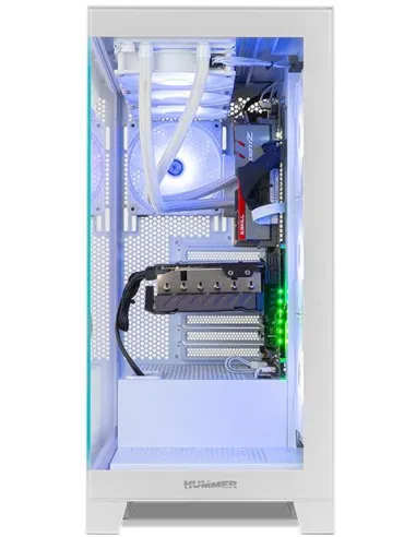 NOX Hummer GLOCK ARGB Semitorre ATX Cristal Templado USB-C Blanca