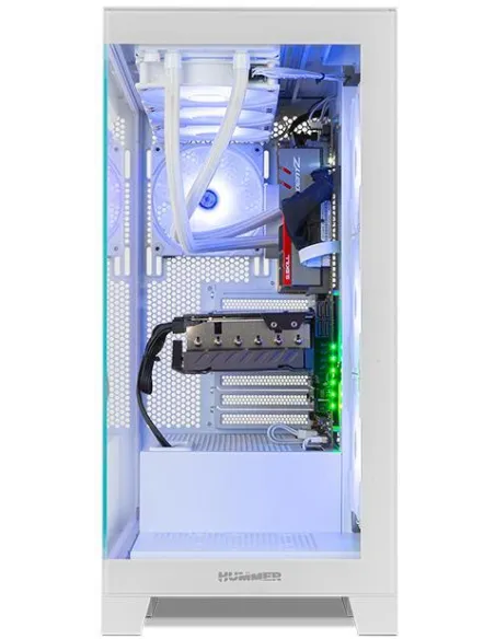 NOX Hummer GLOCK ARGB Semitorre ATX Cristal Templado USB-C Blanca