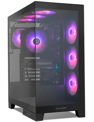 NOX Hummer GLOCK ARGB Semitorre ATX Cristal Templado USB-C Negra