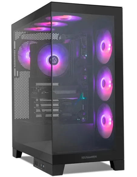 NOX Hummer GLOCK ARGB Semitorre ATX Cristal Templado USB-C Negra