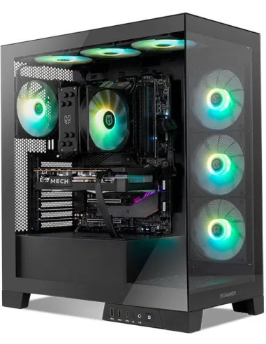 NOX Hummer GLOCK ARGB Semitorre ATX Cristal Templado USB-C Negra