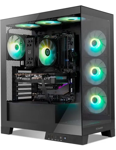 NOX Hummer GLOCK ARGB Semitorre ATX Cristal Templado USB-C Negra