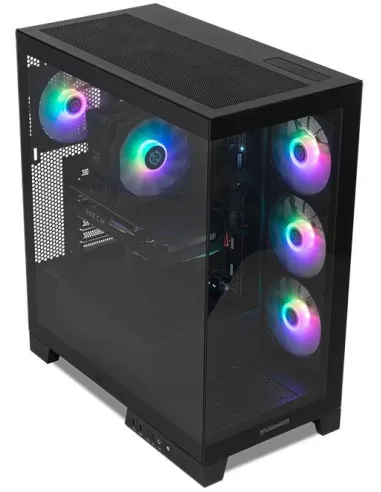 NOX Hummer GLOCK ARGB Semitorre ATX Cristal Templado USB-C Negra