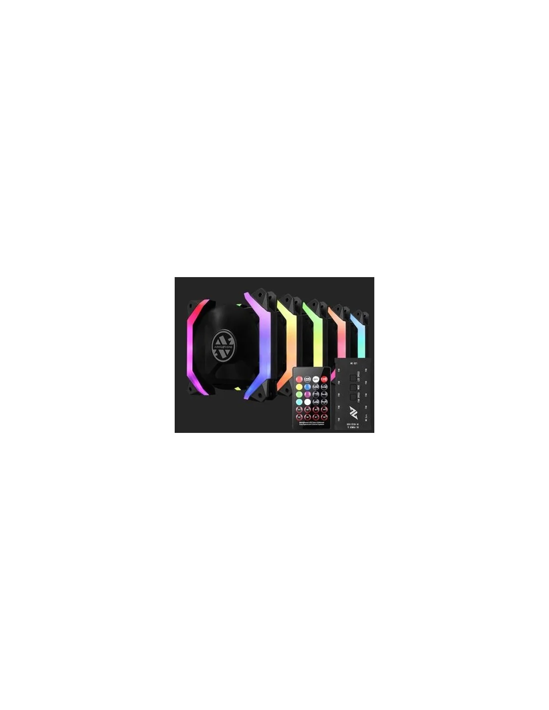 Abkoncore Spectrum Sync Pack 5 Ventiladores 120mm + Control HUB Blanco RGB