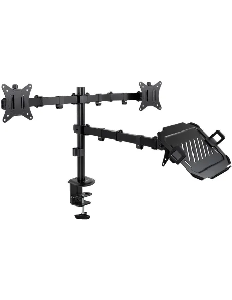 TooQ DB1202TN-B Soporte de Mesa para 2 Pantallas 17"-32" Máx 27 Kg Negro