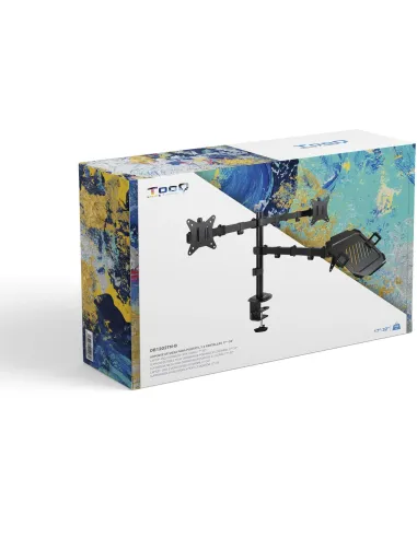 TooQ DB1202TN-B Soporte de Mesa para 2 Pantallas 17"-32" Máx 27 Kg Negro