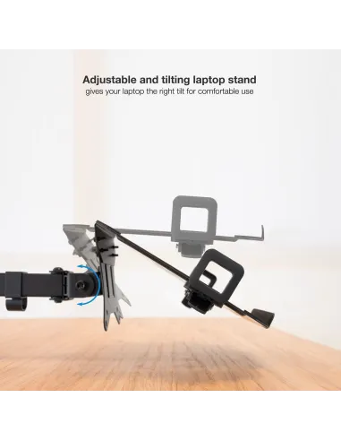 TooQ DB1202TN-B Soporte de Mesa para 2 Pantallas 17"-32" Máx 27 Kg Negro