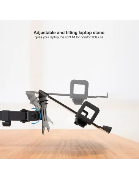 TooQ DB1202TN-B Soporte de Mesa para 2 Pantallas 17"-32" Máx 27 Kg Negro