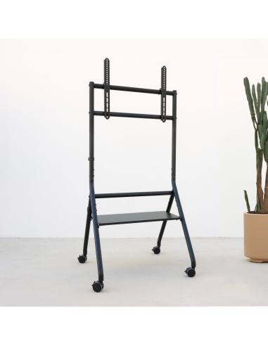 TooQ FS20206M-B Soporte de Suelo con Ruedas 37"-86" Máx. 80Kg Negro