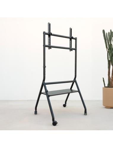 TooQ FS20206M-B Soporte de Suelo con Ruedas 37"-86" Máx. 80Kg Negro