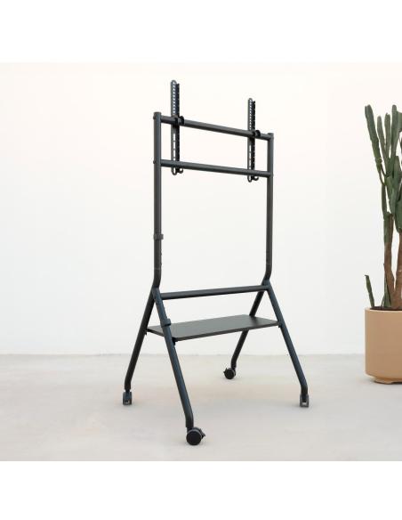 TooQ FS20206M-B Soporte de Suelo con Ruedas 37"-86" Máx. 80Kg Negro