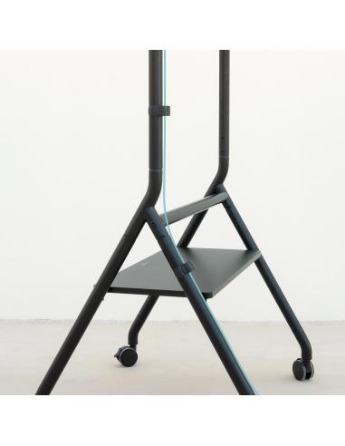 TooQ FS20206M-B Soporte de Suelo con Ruedas 37"-86" Máx. 80Kg Negro