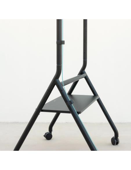 TooQ FS20206M-B Soporte de Suelo con Ruedas 37"-86" Máx. 80Kg Negro