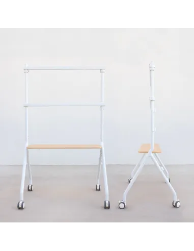 TooQ FS20207M-W Soporte de Suelo con Ruedas 49"-80" Máx. 50 Kg Blanco