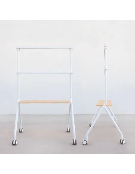 TooQ FS20207M-W Soporte de Suelo con Ruedas 49"-80" Máx. 50 Kg Blanco