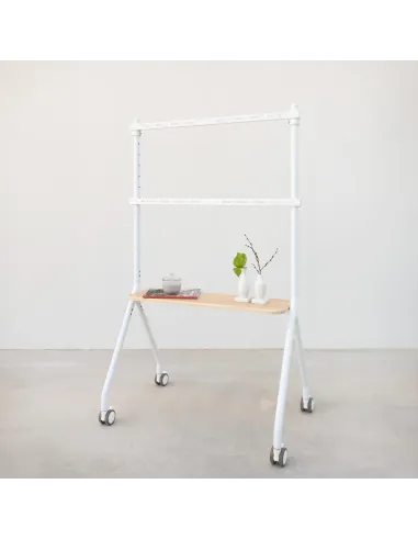 TooQ FS20207M-W Soporte de Suelo con Ruedas 49"-80" Máx. 50 Kg Blanco