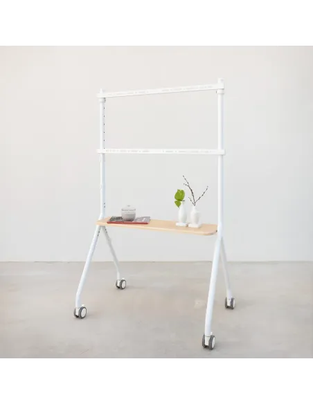 TooQ FS20207M-W Soporte de Suelo con Ruedas 49"-80" Máx. 50 Kg Blanco