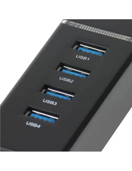 iggual IGG319239 Hub 4 en 1 USB-C/4xUSB 3.2 Negro