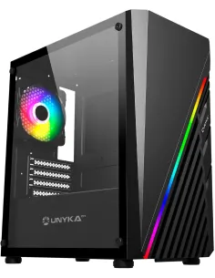 Unykach Glayze Mini-Torre M-ATX ARGB Negro-CAJA60131