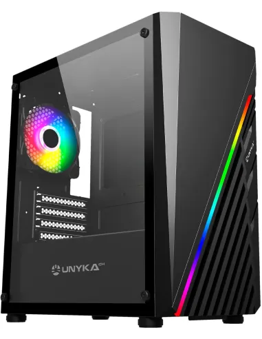 Unykach Glayze Mini-Torre M-ATX ARGB Negro