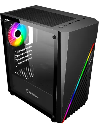 Unykach Glayze Mini-Torre M-ATX ARGB Negro