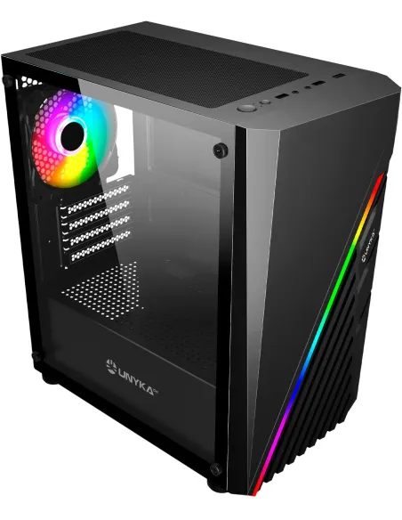 Unykach Glayze Mini-Torre M-ATX ARGB Negro