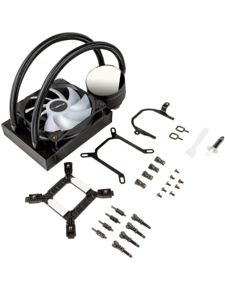 UNYKAch AquaStorm 120 Kit de Refrigeración Líquida 120mm con Display de Temperatura CPU Negro