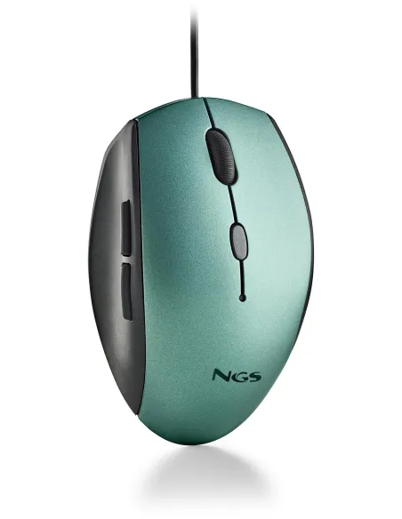 NGS Moth Ice Ratón Ergonómico Azul Hielo