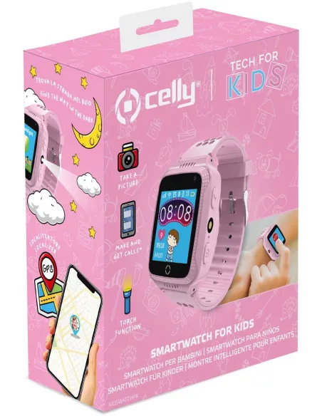 Celly Kidswatch Reloj SmartWatch para Niños Rosa