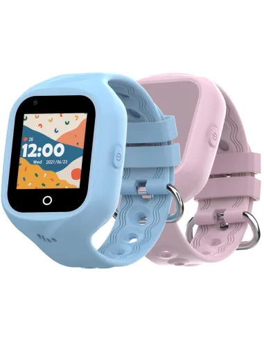 Celly Kidswatch 4G Reloj Smartwatch para Niños 2 Correas Rosa y Azul