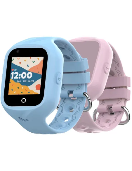 Celly Kidswatch 4G Reloj Smartwatch para Niños 2 Correas Rosa y Azul
