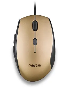 NGS Moth Ratón Ergonómico Dorado
