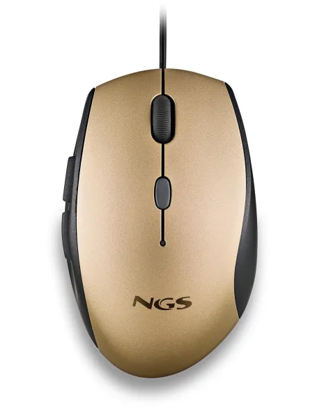 NGS Moth Ratón Ergonómico Dorado